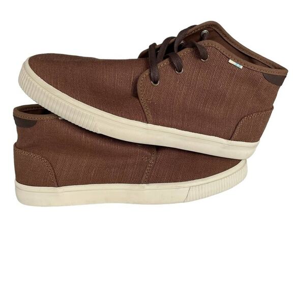 Men’s Toms Carlo Mid-Calf Brown Canvas Casual Sneakers in size 7. - Picture 5 of 13